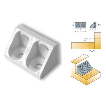   SAROKMEREVÍTŐ SAROKMEREVITŐ FEHÉR 10x10x30mm FEHÉR 10003315110