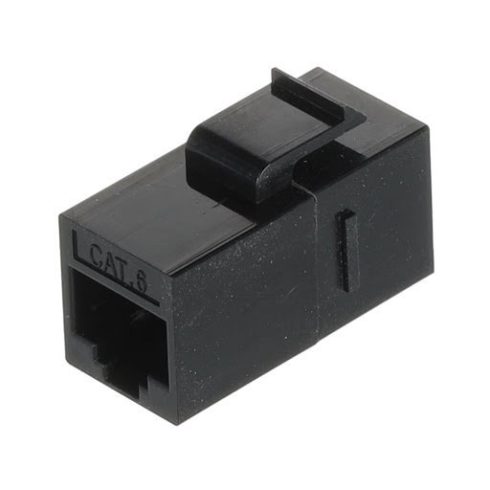 Riex ED65 Keystone RJ46 cat. 6 (F/F), fekete