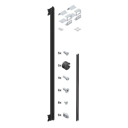 Cinetto PS66 összeszerelő készlet fa ajtóhoz, H 2100-2400 mm, készlet bal ajtóhoz